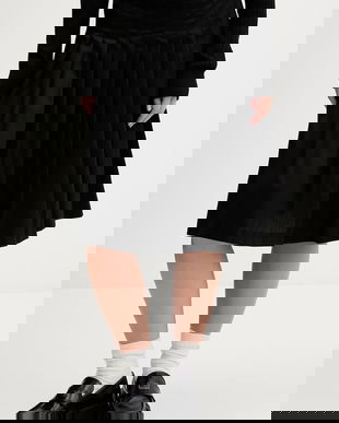 Dickies fustă culoarea negru, mini, evazați, DK0A87PZ