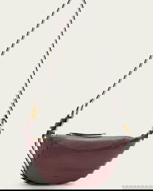 AllSaints poșetă de piele LUNA culoarea roșu, W192XD