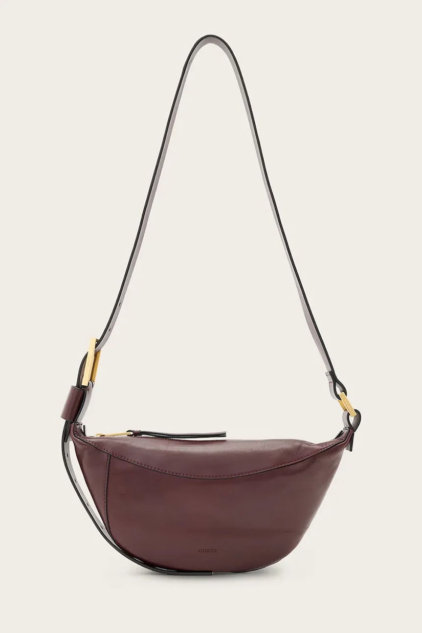 AllSaints poșetă de piele LUNA culoarea roșu, W192XD