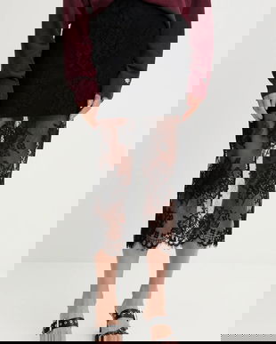 Aniye By fustă culoarea negru, midi, drept, 181291