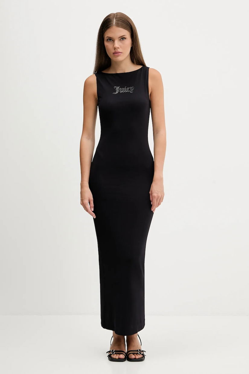 Juicy Couture rochie culoarea negru, maxi, drept, JCWED225318