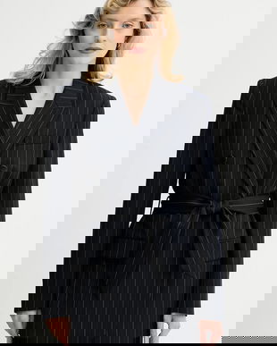 Rag & Bone jachetă cu lână culoarea bleumarin, cu două rânduri de nasturi, cu imprimeu, RA8925F4MCN