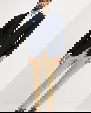 Joop! jachetă cu lână culoarea bleumarin, 30048754