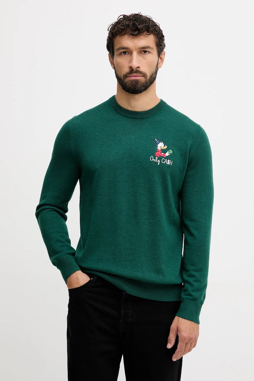 MC2 Saint Barth pulover din amestec de lână culoarea verde, light, HER0024