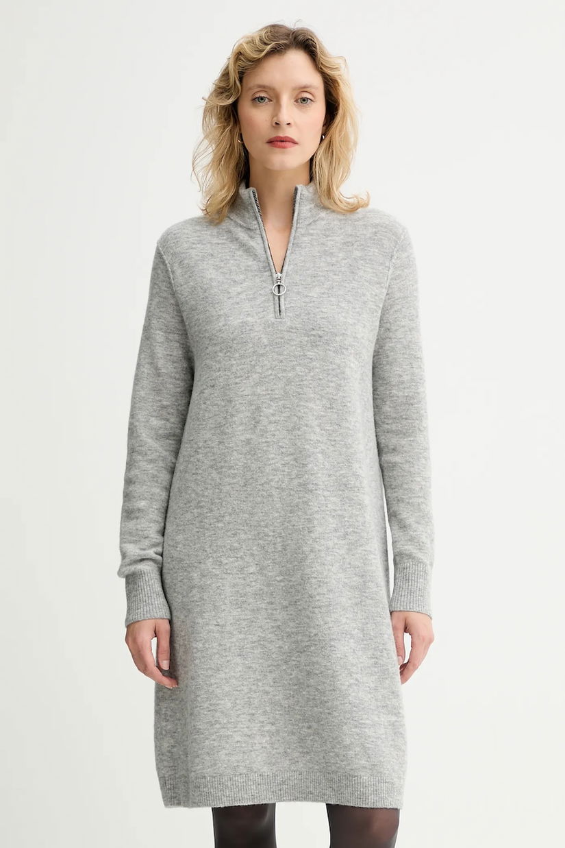 Marc O'Polo rochie cu lână culoarea gri, mini, drept, 5000006932