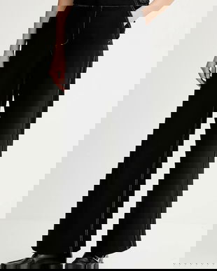 Rag & Bone pantaloni culoarea negru, drept, high waist, RE0H25F71PW