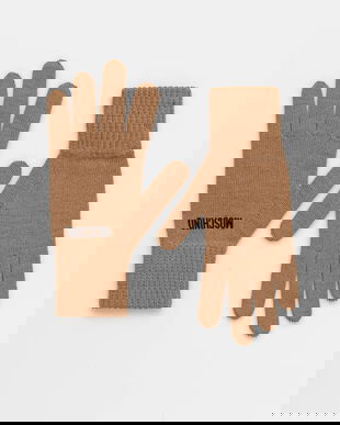 Moschino mănuși cu lână culoarea maro, M3326 65444