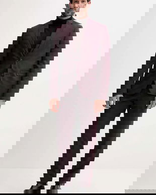 Lindbergh costum culoarea bordo, uni, 30-606900