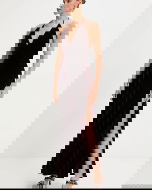 Bardot rochie de catifea culoarea bordo, maxi, evazați, 59315DB2