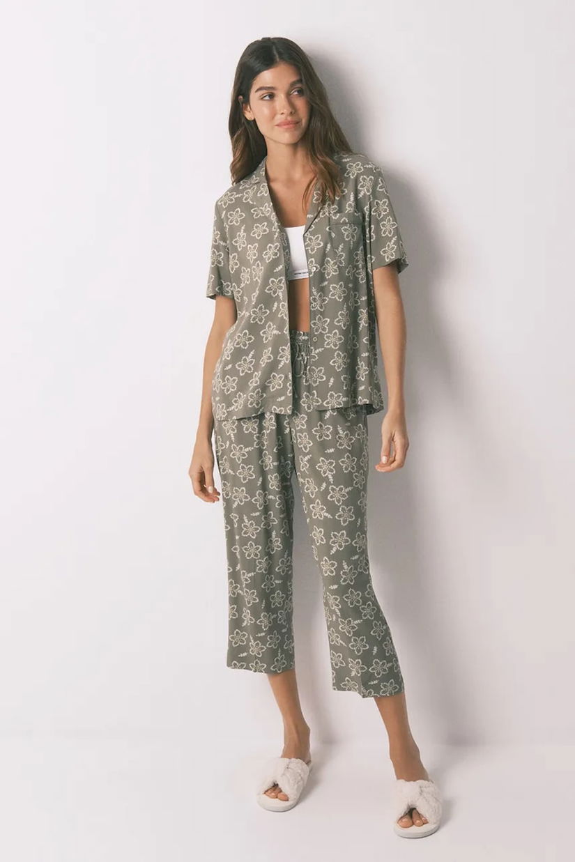 women'secret pijama culoarea verde, 4852101