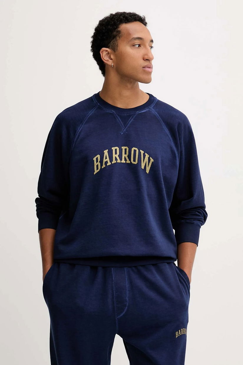 Barrow hanorac de bumbac culoarea bleumarin, cu imprimeu, F5BWUASW026