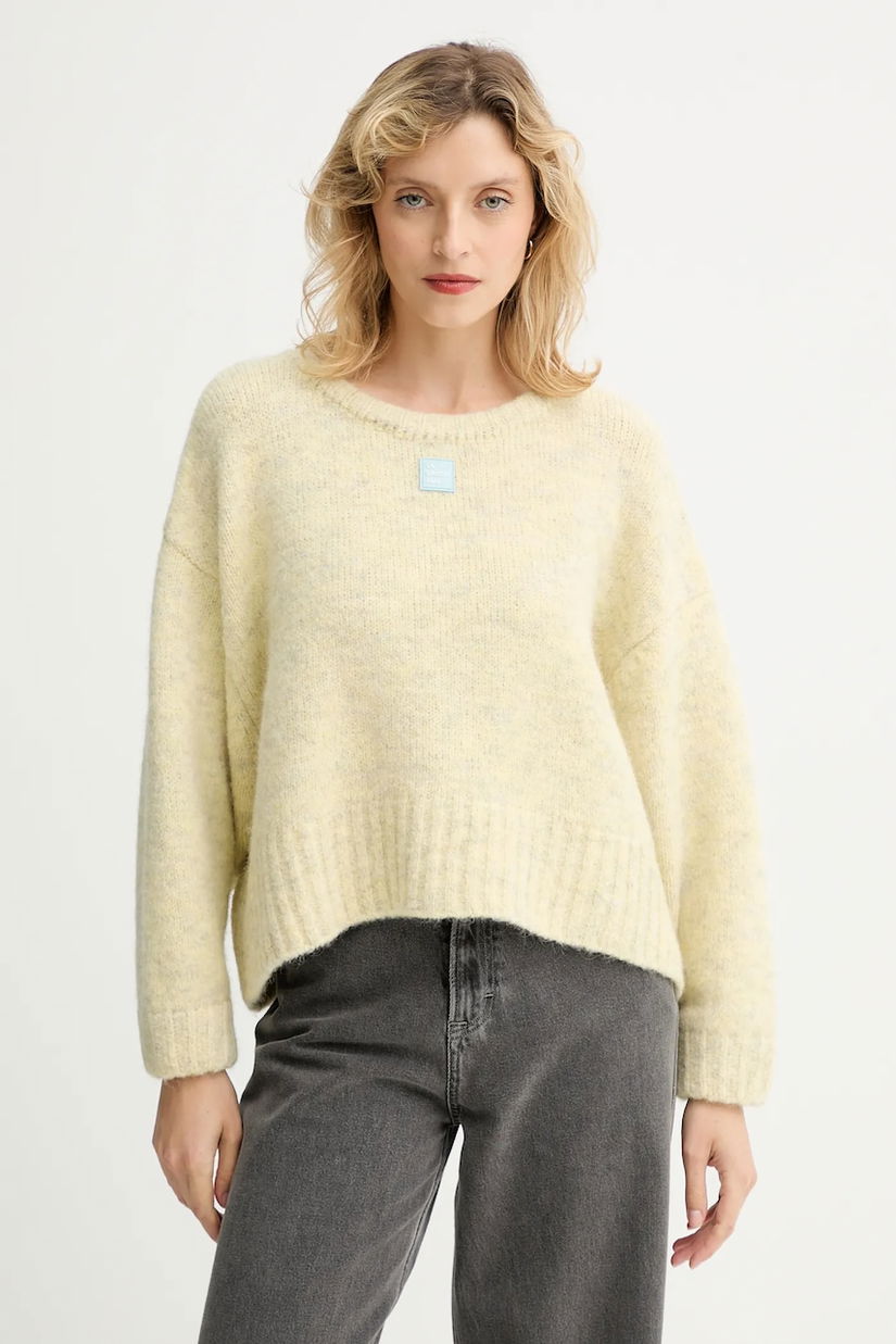 American Vintage pulover din amestec de lână culoarea galben, călduros, EAST18VM