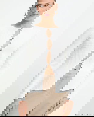 Bardot cardigan culoarea alb, light, 59799TB