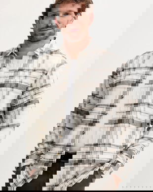 Lindbergh cămașă din bumbac culoarea bej, cu guler clasic, relaxed, 30-203792