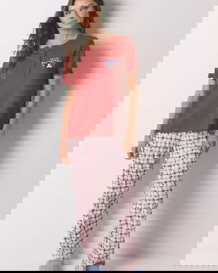 women'secret pijamale de bumbac culoarea roșu, bumbac, 3132157