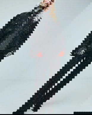 Medicine blugi din bumbac culoarea negru