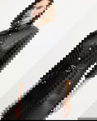 Morgan rochie culoarea negru, mini, drept, RIGOK