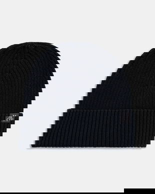 Marc O'Polo căciulă din bumbac culoarea bleumarin, din țesătură unia, M29502201116