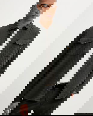 G-Star Raw camasa din bumbac culoarea verde, cu guler clasic, regular