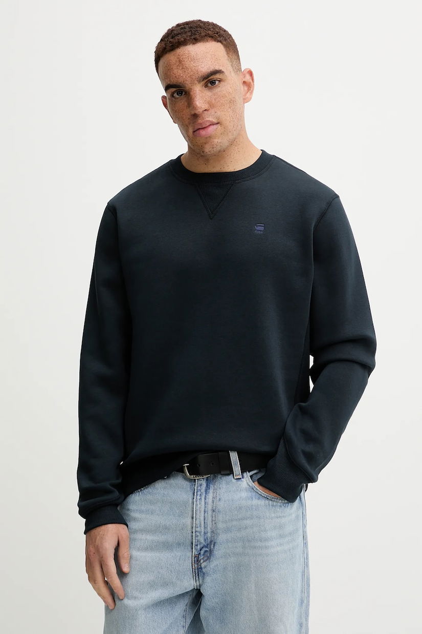 G-Star Raw bluza culoarea albastru marin, neted