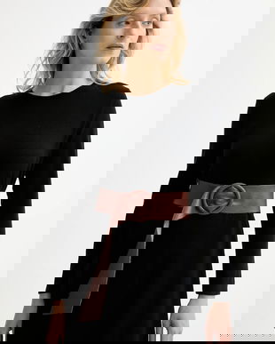 Answear.LAB curea de piele culoarea maro