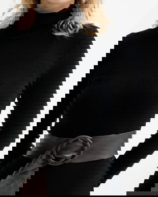 Answear.LAB curea de piele culoarea maro