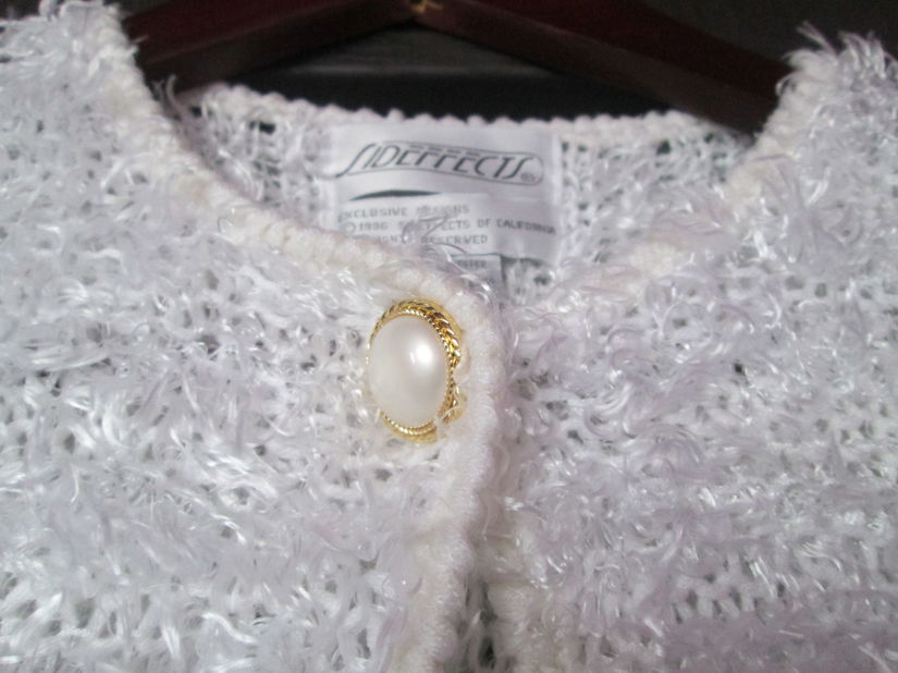 blezer alb pufos elegant  S/M