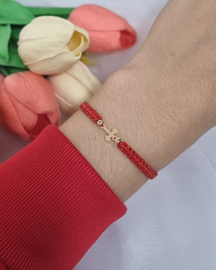 Bratara cruciulița aur 14K