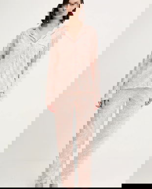 women'secret pijamale de bumbac culoarea portocaliu, bumbac, 4852096