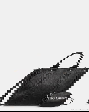 Juicy Couture poșetă Iris Embroidery culoarea negru, BIJIR8946WVP