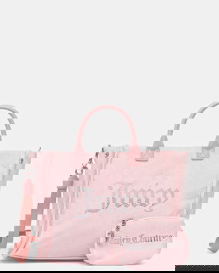 Juicy Couture poșetă Iris Velvet culoarea roz, BIJIR8944WZC