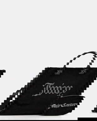 Juicy Couture poșetă Iris Velvet culoarea negru, BIJIR8944WZC