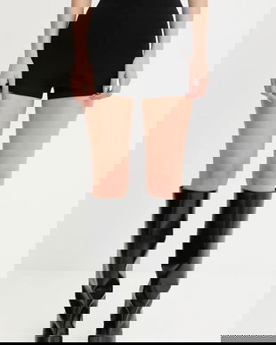 Rick Owens Lilies pantaloni scurti Dirt Bolan Cut Off culoarea negru, uni, high waist, LI02E3394.JCVS