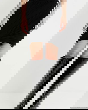 Rick Owens Lilies fustă din amestec de cașmir Luna culoarea negru, mini, creion, LI02E3309.JBWS