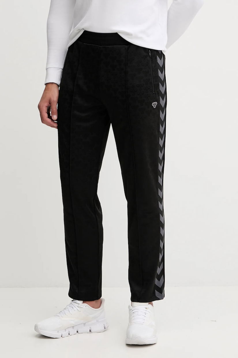 Hummel pantaloni de trening culoarea verde, cu imprimeu, 227579