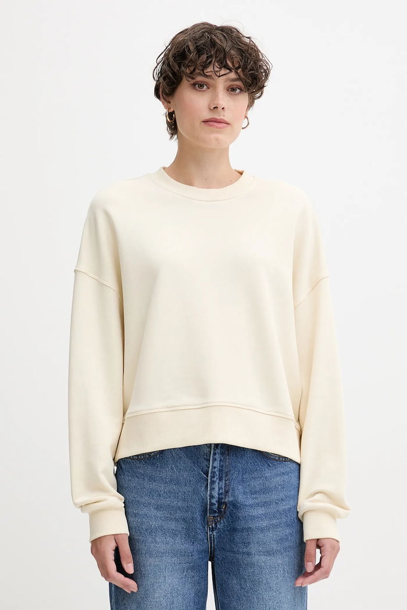 United Colors of Benetton hanorac de bumbac culoarea bleumarin, cu imprimeu, 3UNID109A
