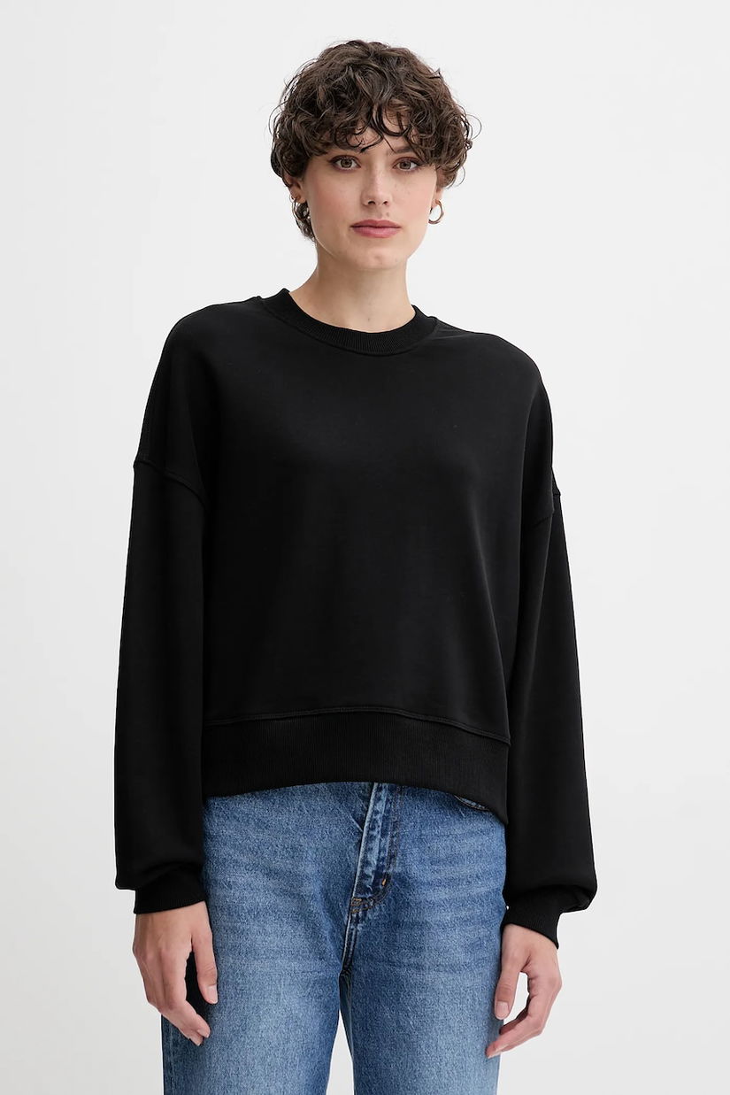 United Colors of Benetton hanorac de bumbac culoarea bleumarin, cu imprimeu, 3UNID109A