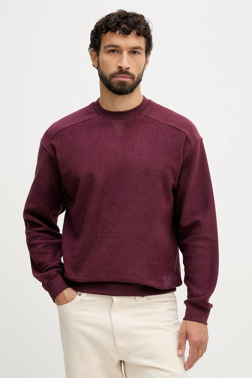 United Colors of Benetton hanorac de bumbac culoarea portocaliu, uni, 3NMEU109T