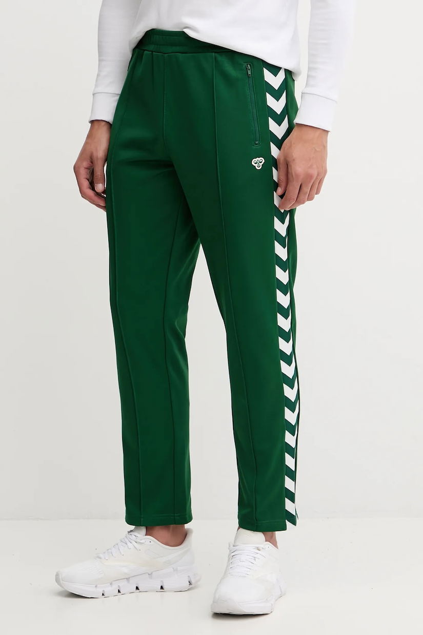 Hummel pantaloni de trening culoarea bleumarin, cu imprimeu, 225252