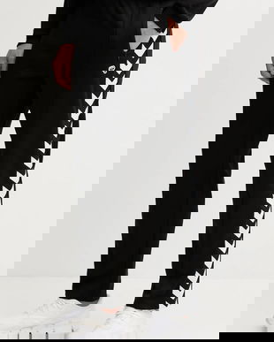 Hummel pantaloni de trening culoarea bleumarin, cu imprimeu, 225252