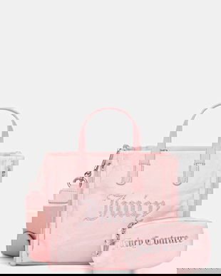 Juicy Couture poșetă Iris Velvet culoarea roz, BIJIR8945WZC