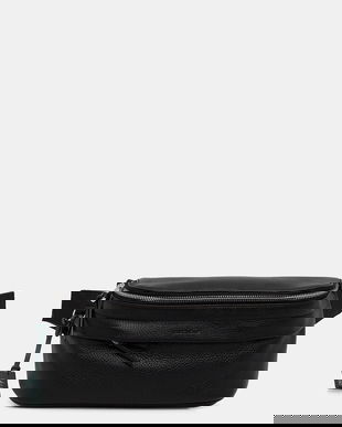 Coccinelle borsetă de piele culoarea negru, E1.MUK.87.02.01