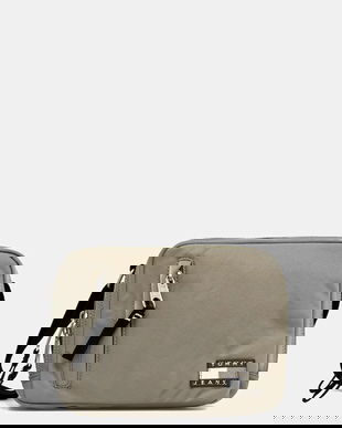 Tommy Jeans borsetă culoarea verde, AM0AM13717