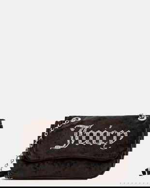 Juicy Couture geantă de mână din catifea Kimberly culoarea maro, BEJQL8762WPO.JB7