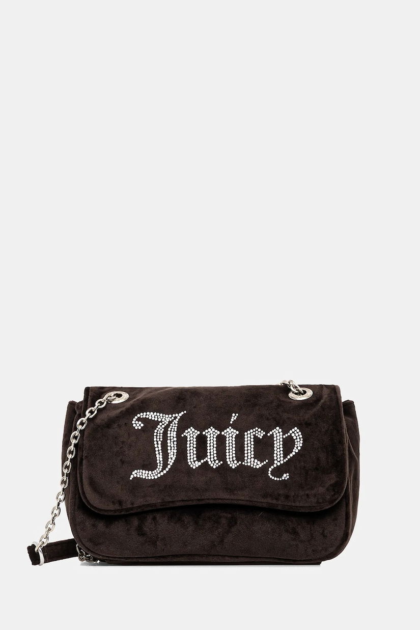 Juicy Couture geantă de mână din catifea Kimberly culoarea maro, BEJQL8762WPO.JB7