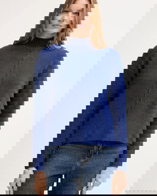 Pepe Jeans pulover din amestec de lână cu turtleneck, PL7000032