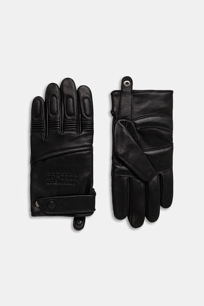 MM6 Maison Margiela mănuși de piele x Agnelle culoarea negru, SH2TS0003.M07014.900