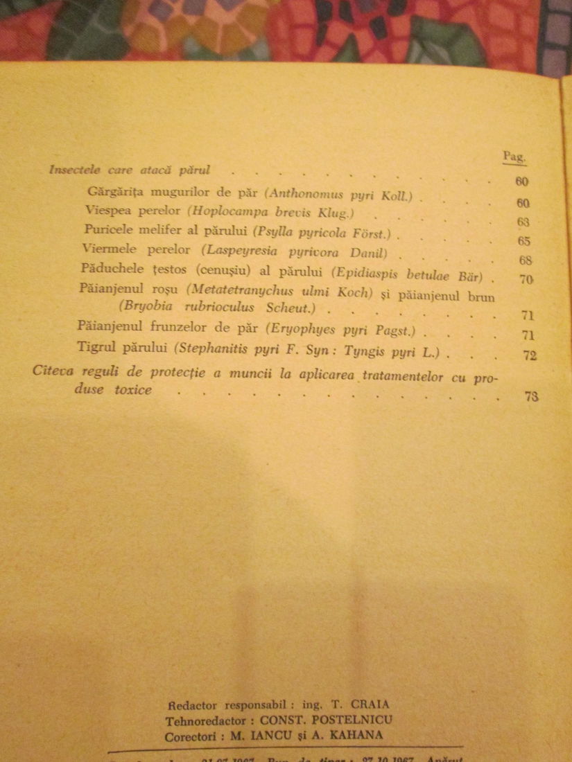 1968 Combaterea principalelor boli si daunatori