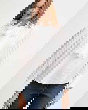 Pedro del Hierro bluză culoarea alb, uni, 6632948