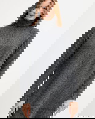 Pepe Jeans rochie cu lână culoarea gri, mini, oversize, PL9537714